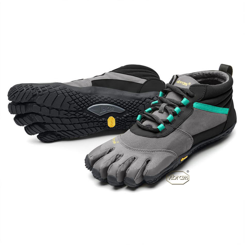 Women\'s Vibram V-Trek Insulated Casual shoes Black / Grey / Green | US_A30