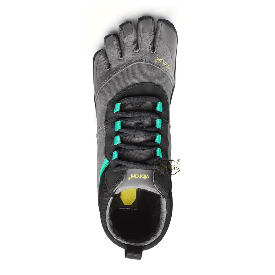 Women's Vibram V-Trek Insulated Hiking Shoes Black / Grey / Green | US_N68