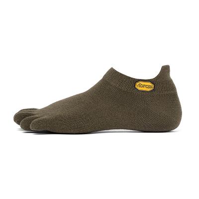 Men's Vibram 5TOE No Show Socks Green | US_E96