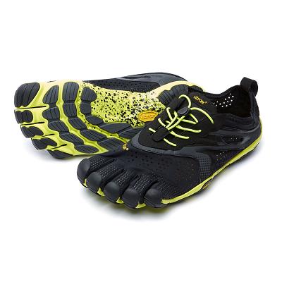 Men's Vibram V-Run Running Shoes Black / Yellow | US_T71