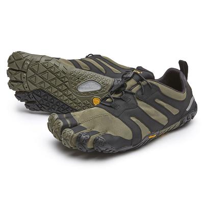 Men's Vibram V-Trail 2.0 Running Shoes Dark Green / Black | US_U73