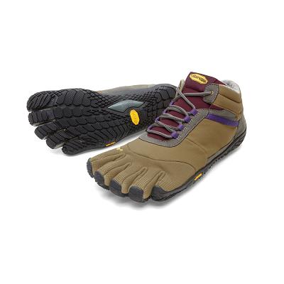 Women's Vibram Trek Ascent Insulated Hiking Shoes Khaki / Purple | US_D56